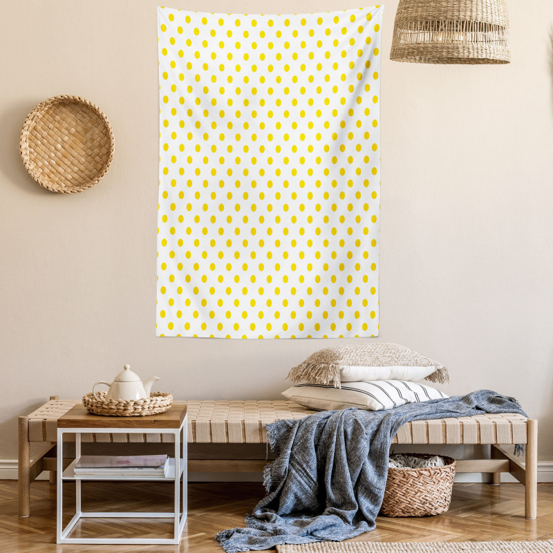 Picnic Yellow Spots Tapestry