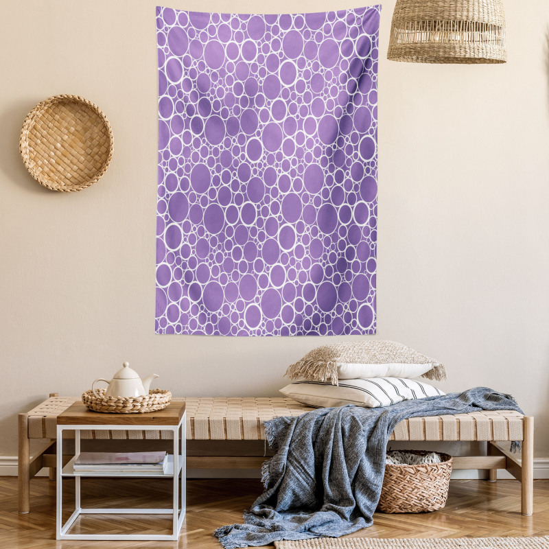 Abstract Fractal Circles Tapestry