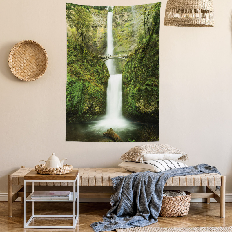 Waterfall Oregon Bridge Tapestry