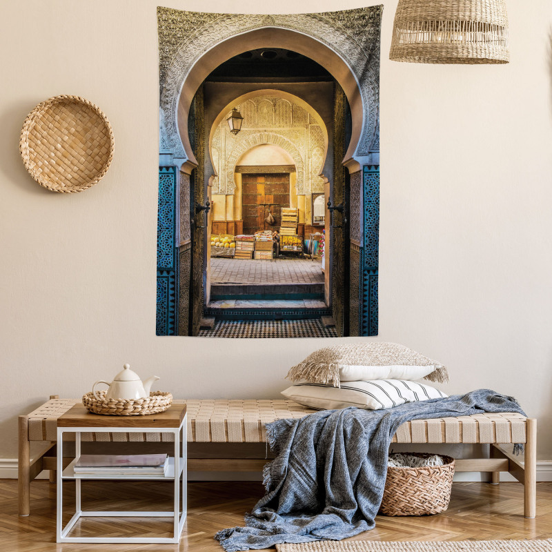 Old Moroccan Motif Tapestry