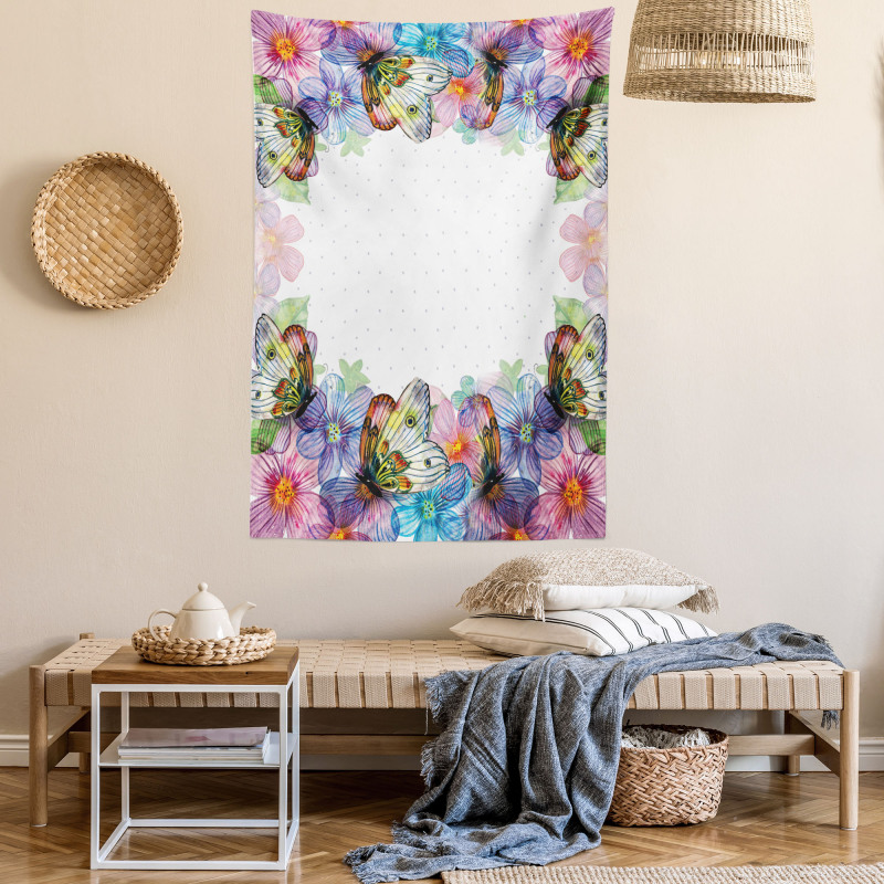 Pastel Tender Butterflies Tapestry