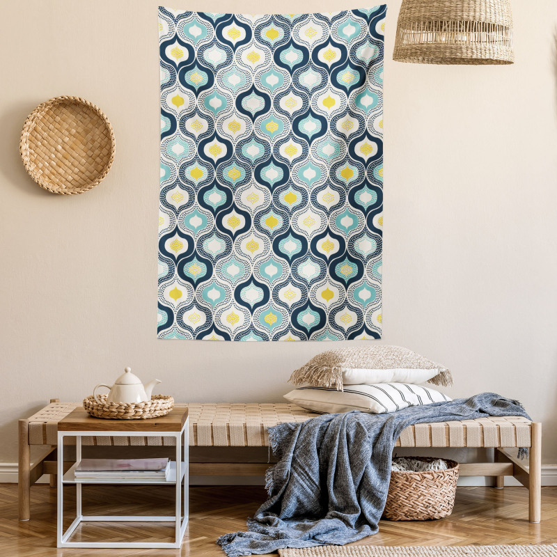 Morrocan Style Dots Art Tapestry