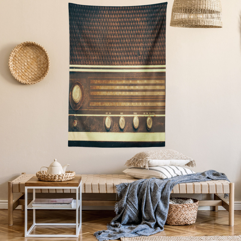 Retro 60s Music Style Tapestry