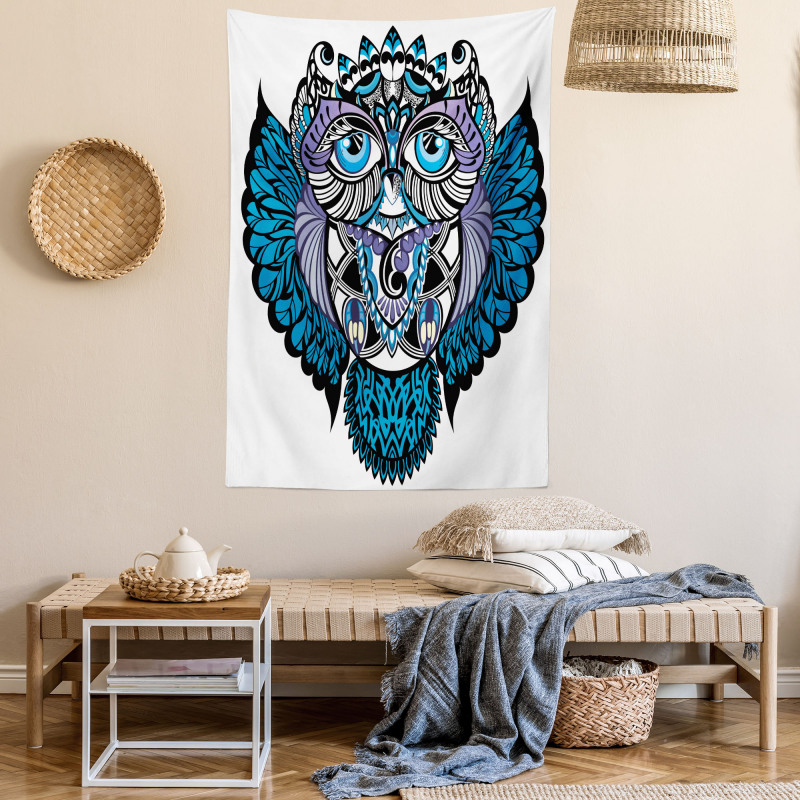 Owl Bird Animal Tattoo Tapestry