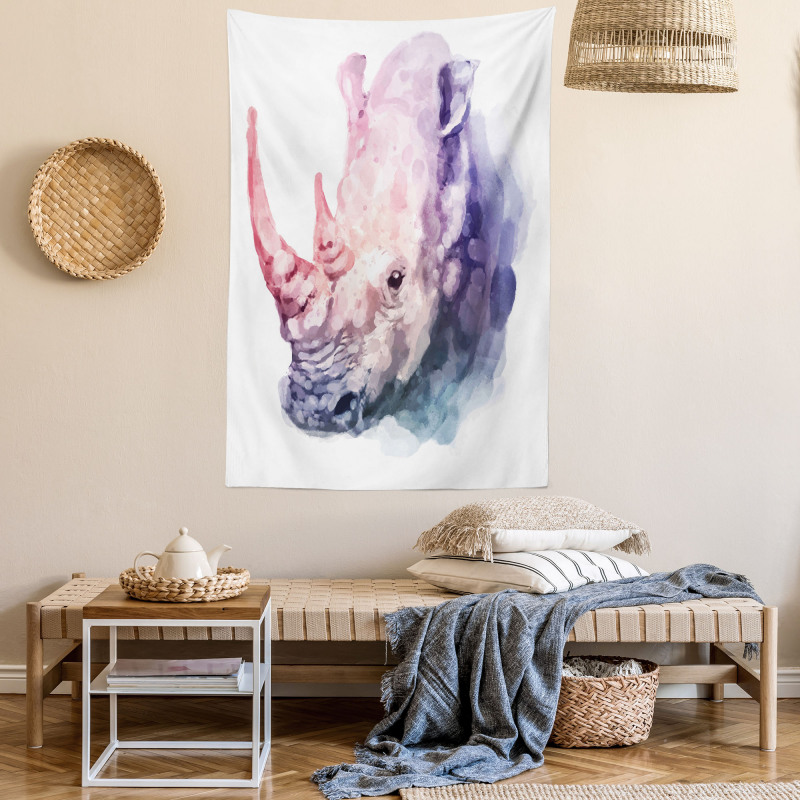 Safari Animal Rhino Tapestry