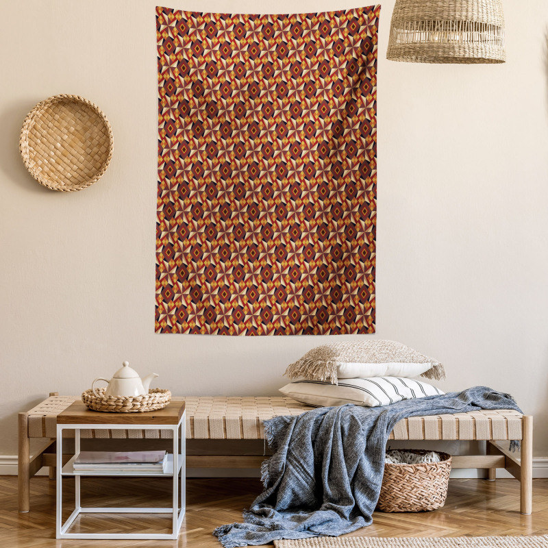 Retro Vintage Geometric Tapestry