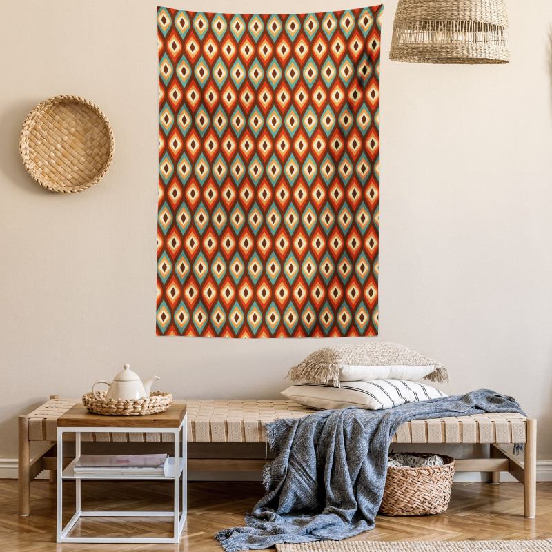 Unusual Vibrant Shapes Tapestry
