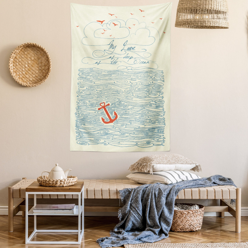 Birds and Waves Message Tapestry