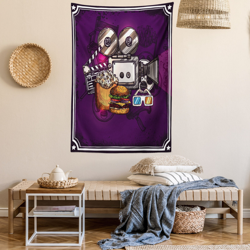 Burgers Popcorns Cinema Tapestry