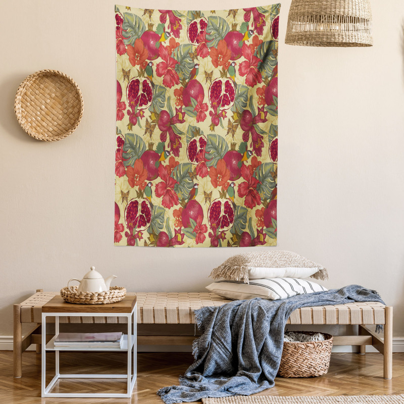 Exotic Wild Tropic Birds Tapestry