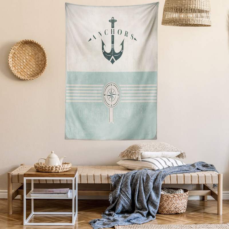 Vintage Marine Anchor Tapestry