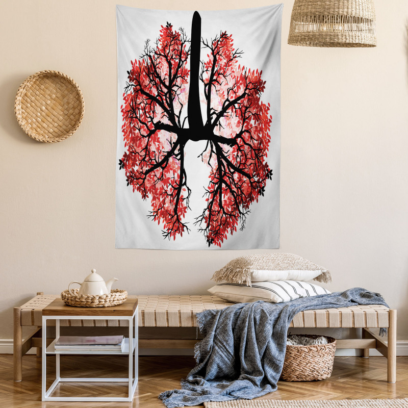 Human Lung Floral Healthy Tapestry