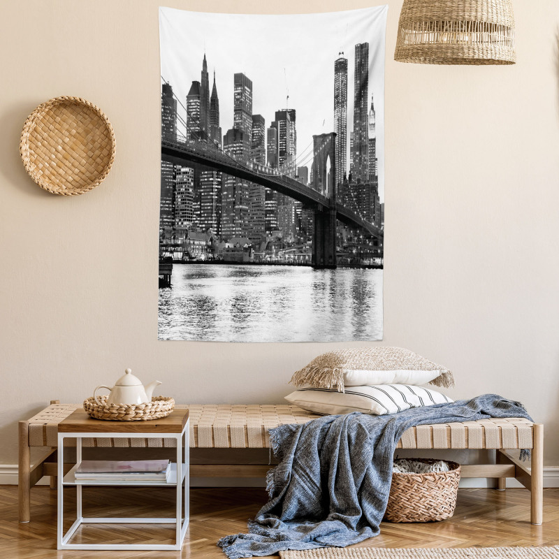 Brooklyn Bridge Sunset Tapestry