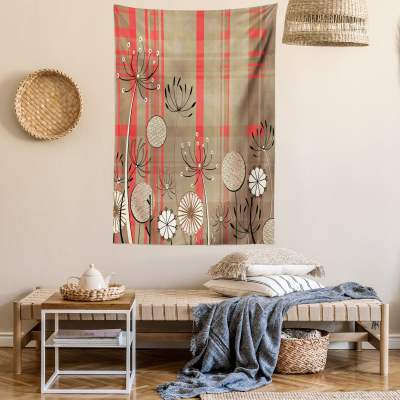 Vintage Style Botany Artsy Tapestry