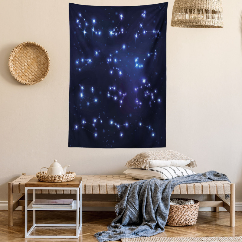 Galaxy and Signs Tapestry