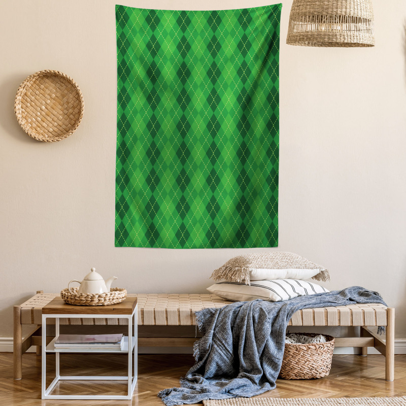 Tartan Inspired Plaid Tapestry