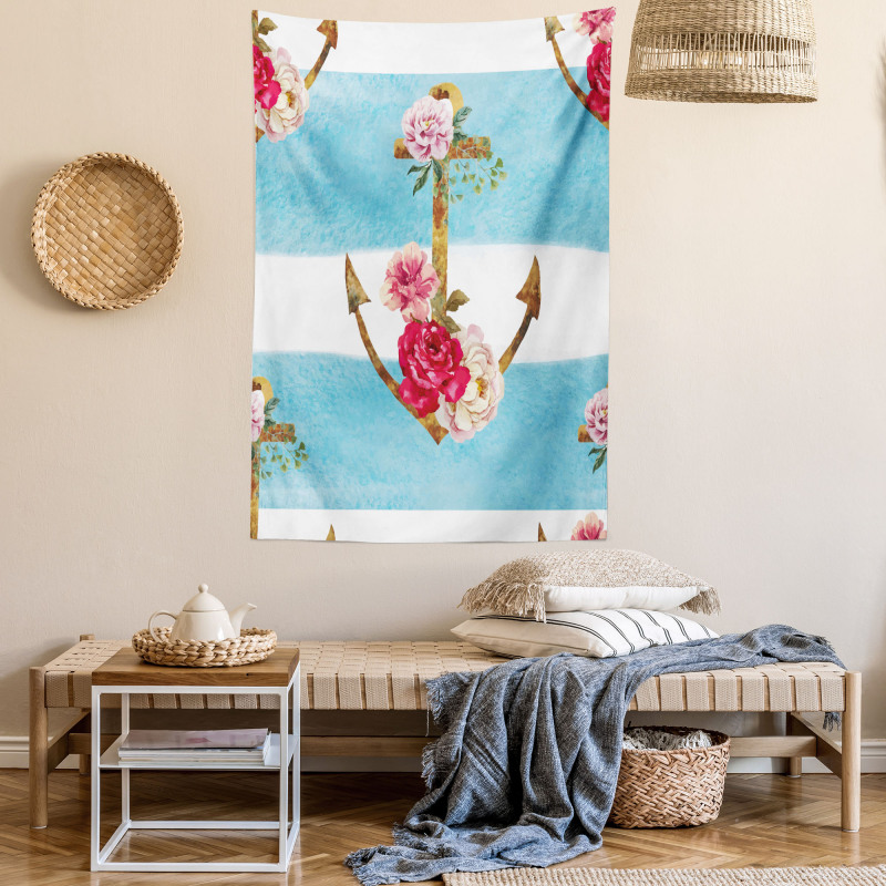 Anchors and Roses Tapestry