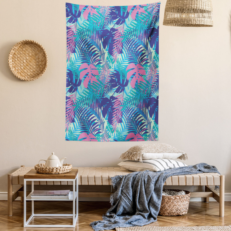 Vivid Colored Island Flora Tapestry