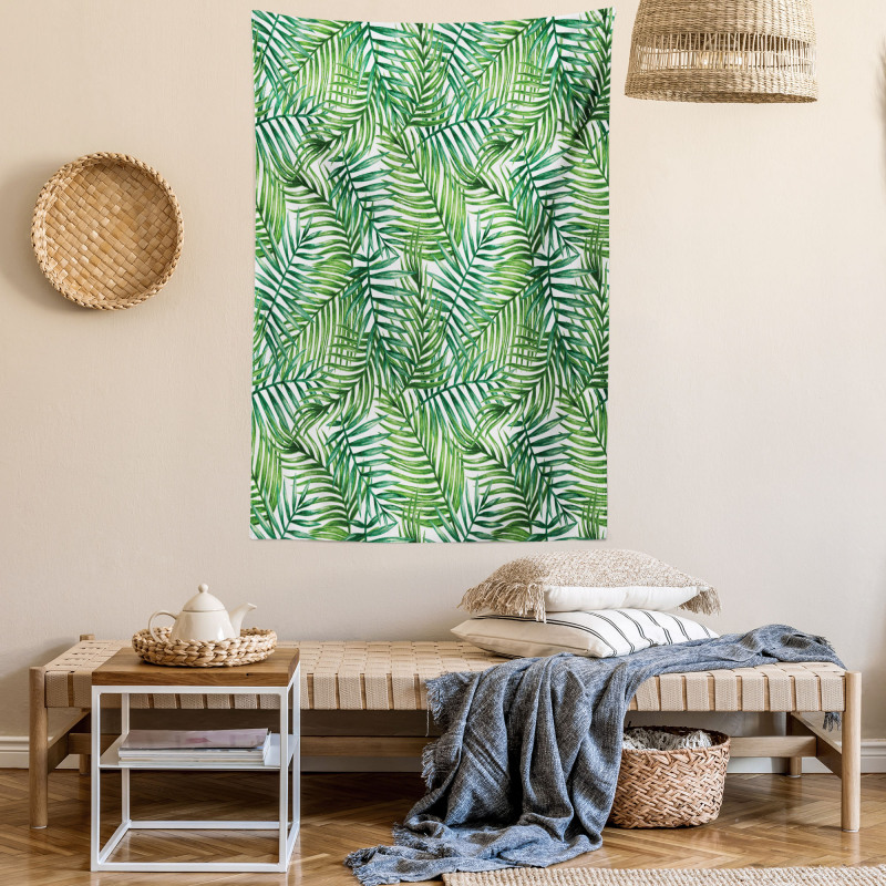 Botanical Wild Palm Trees Tapestry