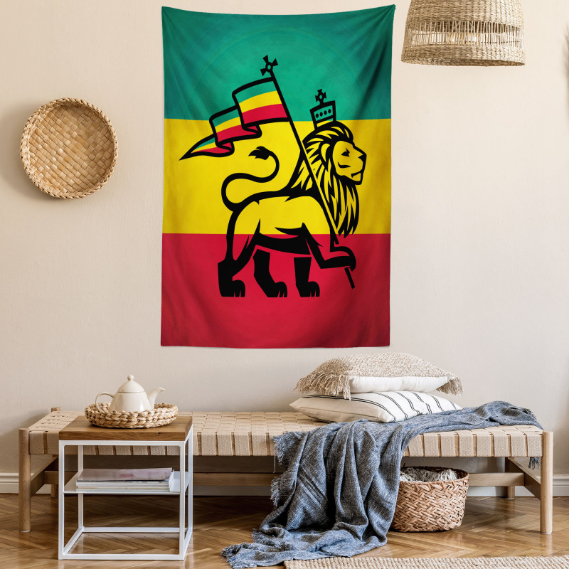 Judah Lion Rastafari Flag Tapestry