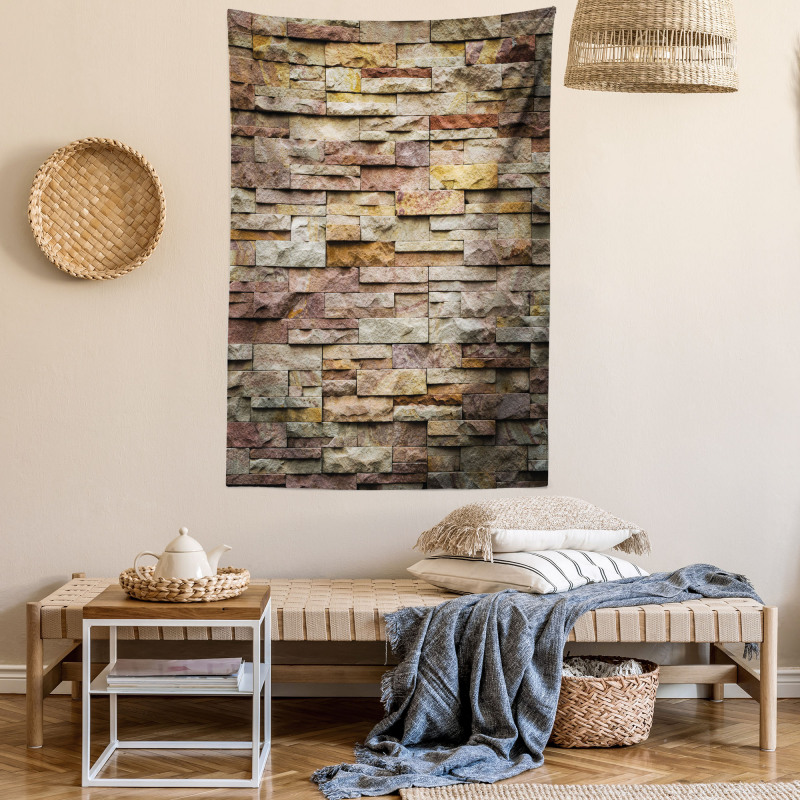 Urban Brick Slate Wall Tapestry