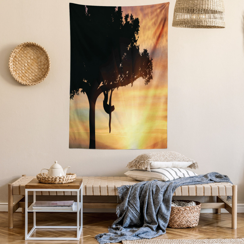 Sunset View Exotic Fauna Tapestry