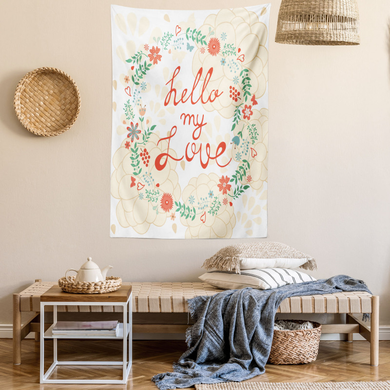 Hello My Love Typography Tapestry