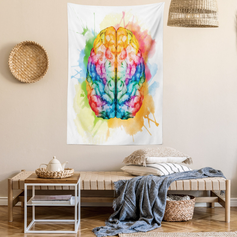 Colorful Human Brain Tapestry