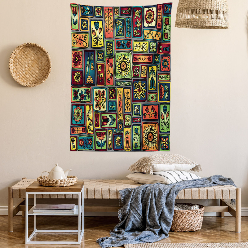 Leaves and Hearts Tapestry