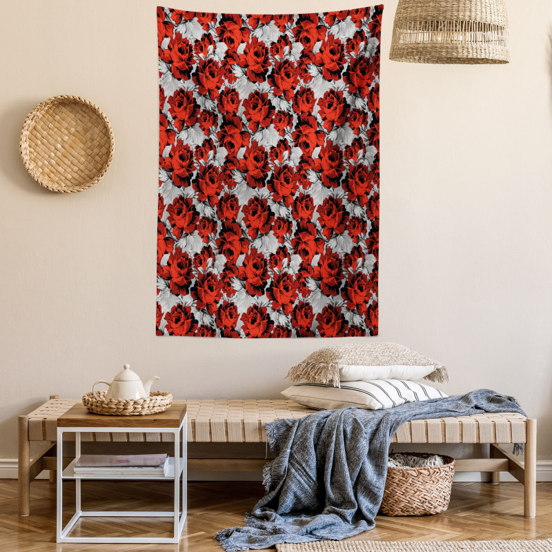 Roses Vintage Valentines Tapestry