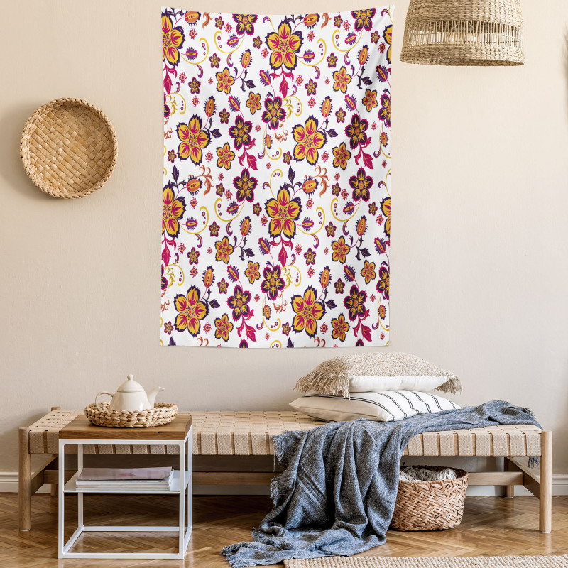 Blooming Flower Pattern Tapestry