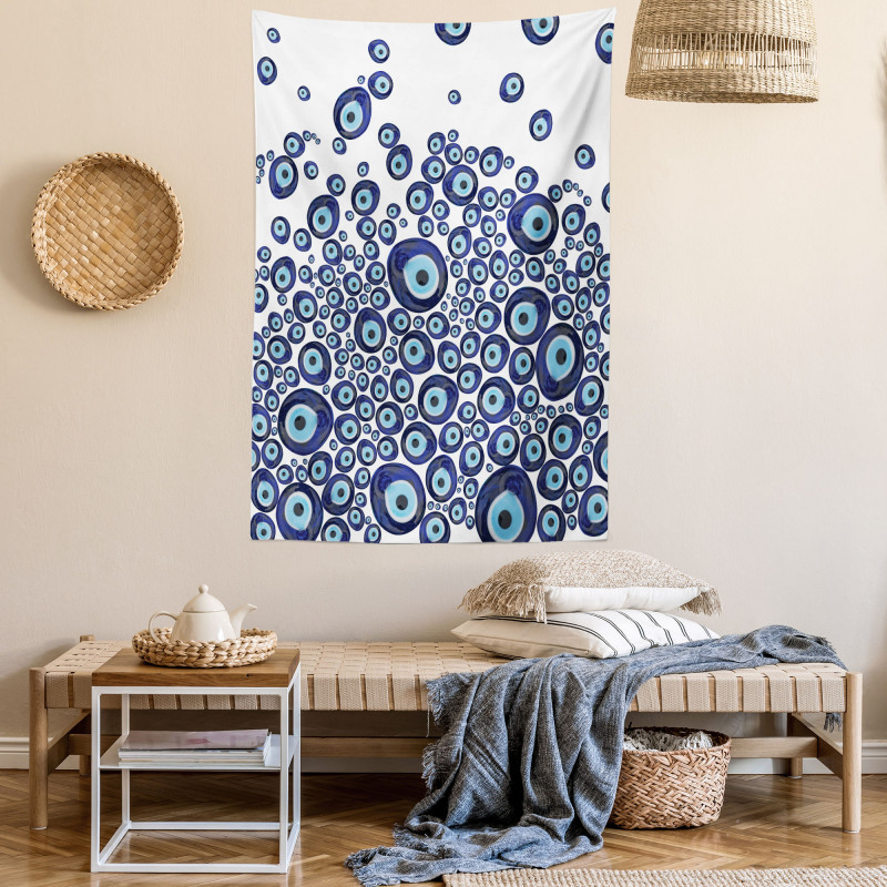 Blue Beads Luck Tapestry