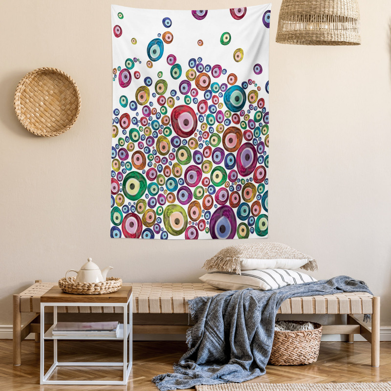 Evil Eye Pattern Tapestry