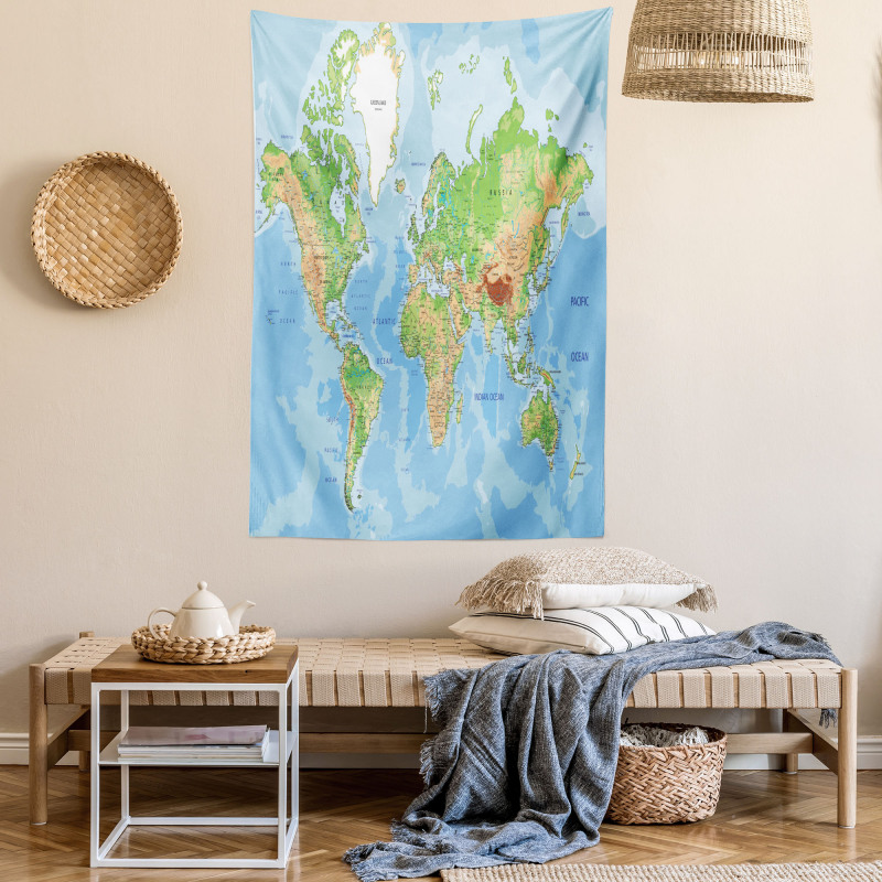 Topographic Education Tapestry