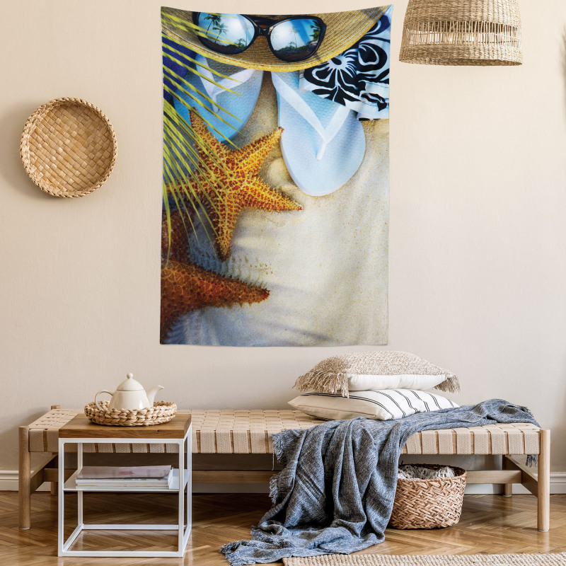 Tropical Beach Seashell Tapestry