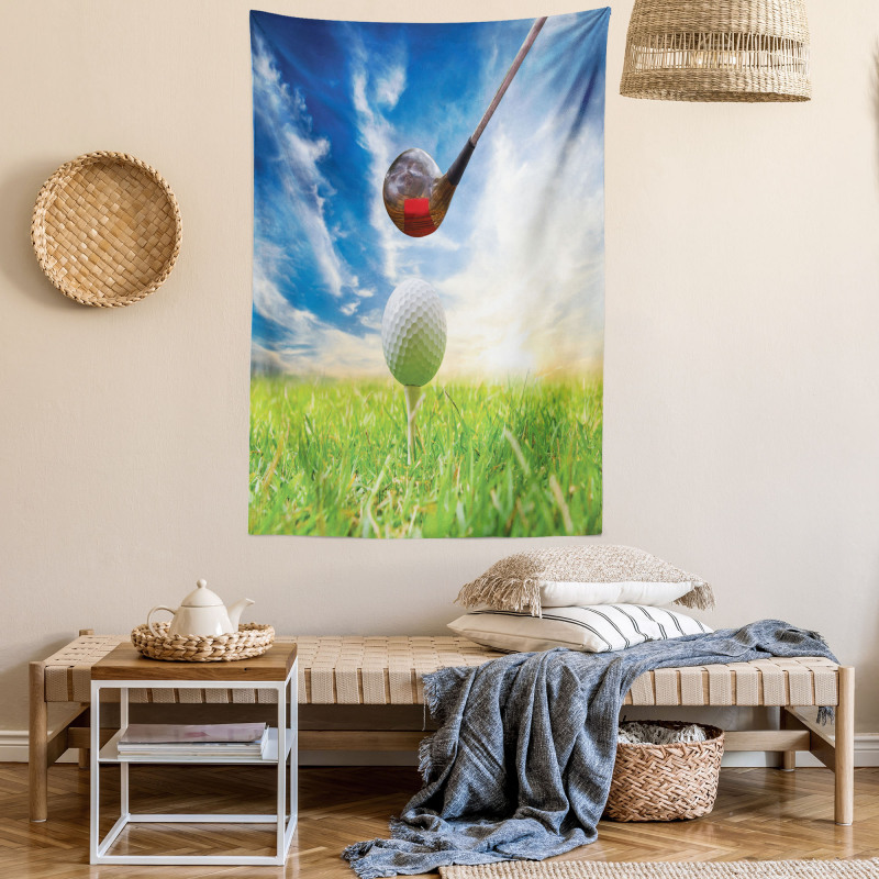 Golf Club and Ball Tapestry