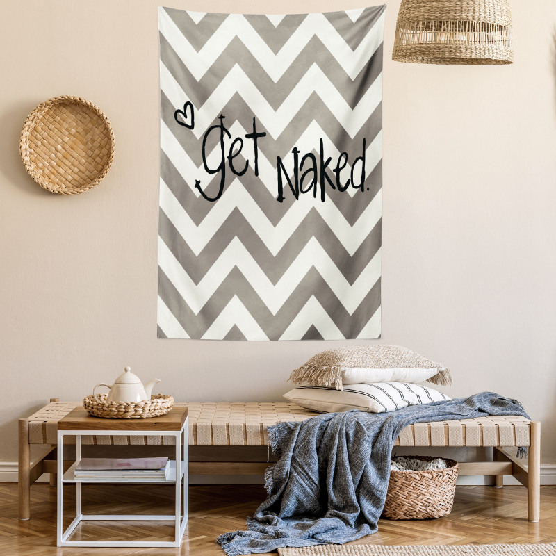 Get Naked Heart Zig Zag Tapestry