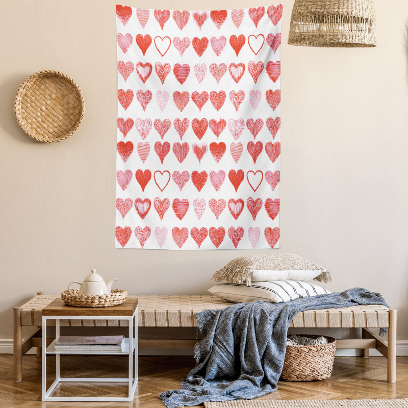Romantic Hearts Tapestry