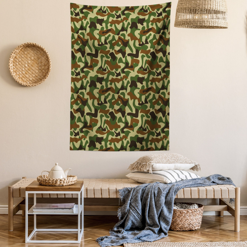 Hunter in Forest Tapestry