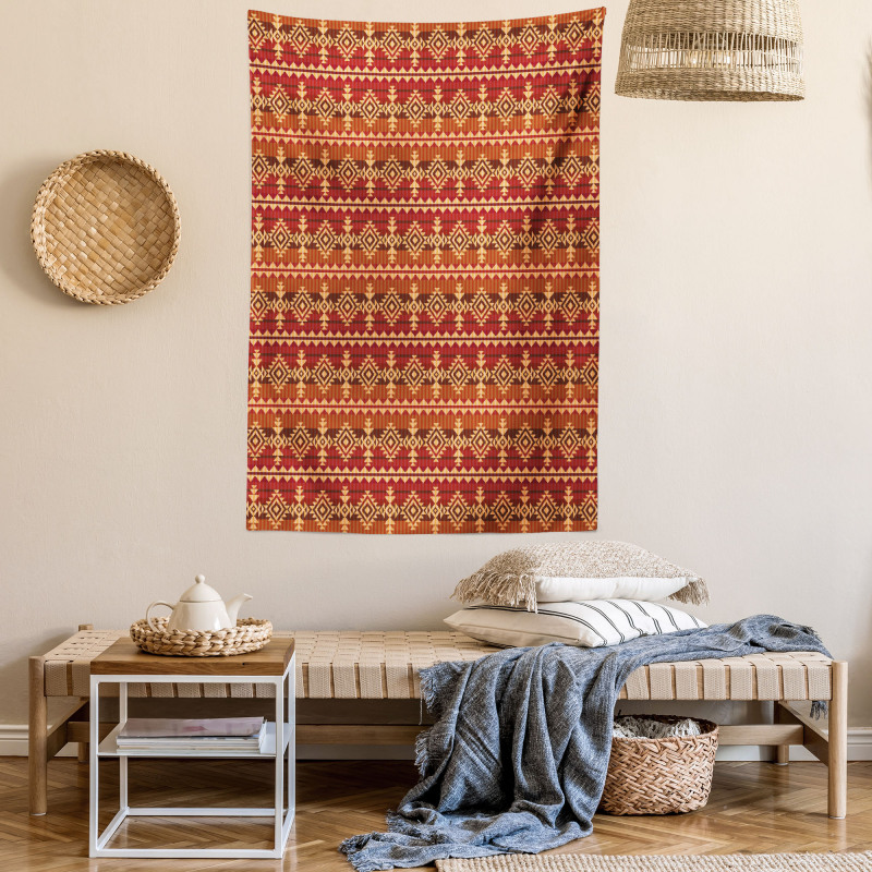 Aztec Culture Ornament Tapestry