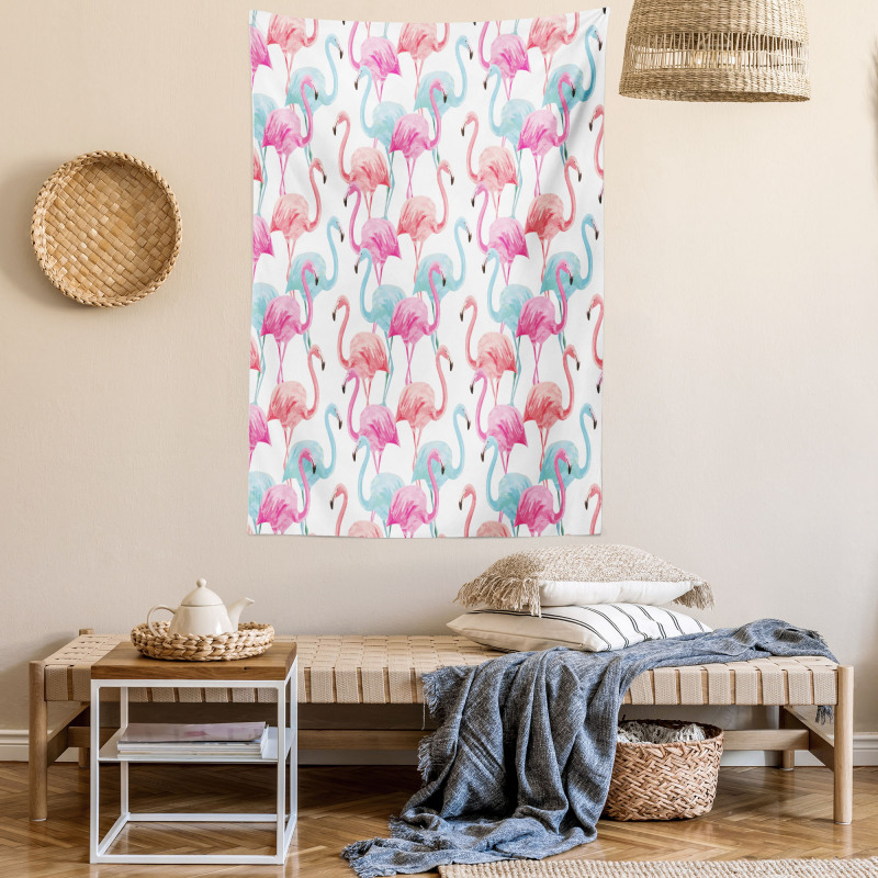 Hawaii Flamingos Tapestry