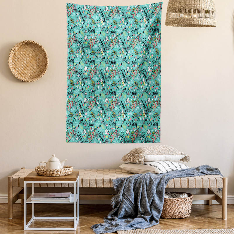 Tropic Floral Design Tapestry