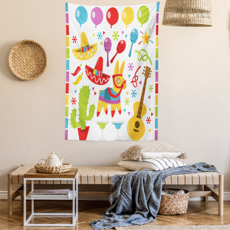 Party Pattern Cactus Tapestry