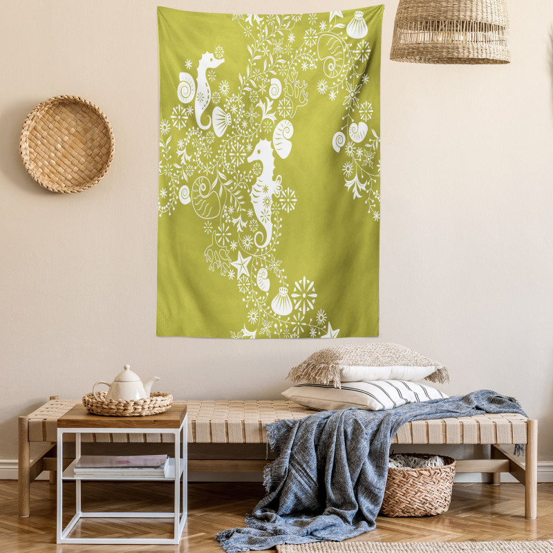 Swirls with Seahorse Tapestry