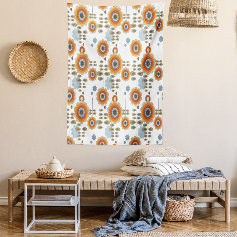 Floral Abstract Petals Art Tapestry