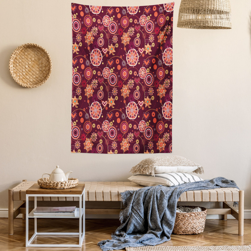 Vintage Foliage Composition Tapestry