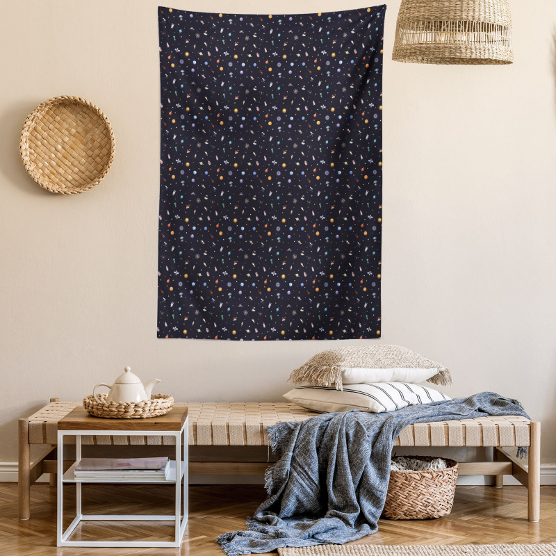 Stars Aliens Planets Tapestry