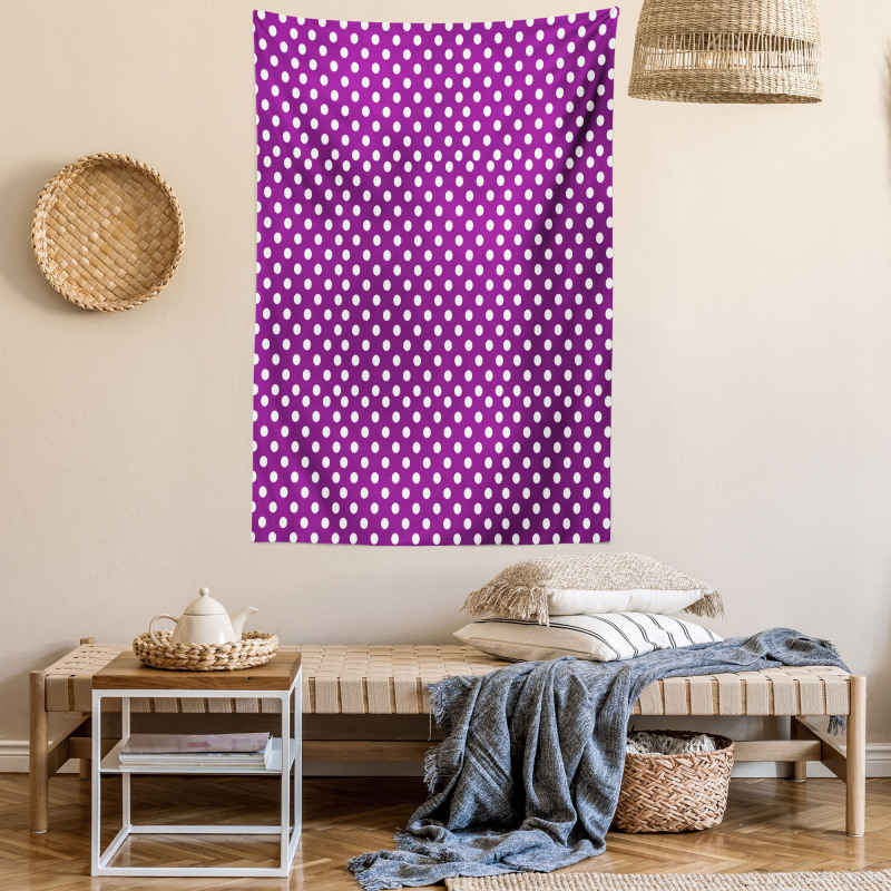 Old Fashioned Vivid Dots Tapestry