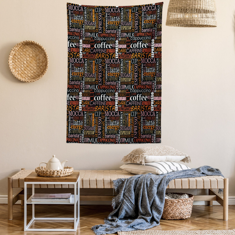 Colorful Typography Art Tapestry