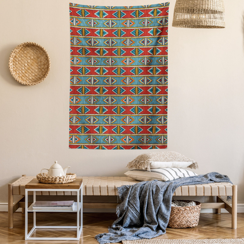 Rhombus Tribal Tapestry